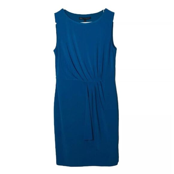 White House Black Market Blue Sheath Workwear Dress Stretch Designer US S - Picture 8 of 9